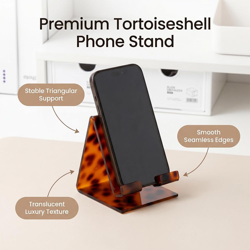 Vintage Tortoise Shell 8-in-1 Desk Organizer