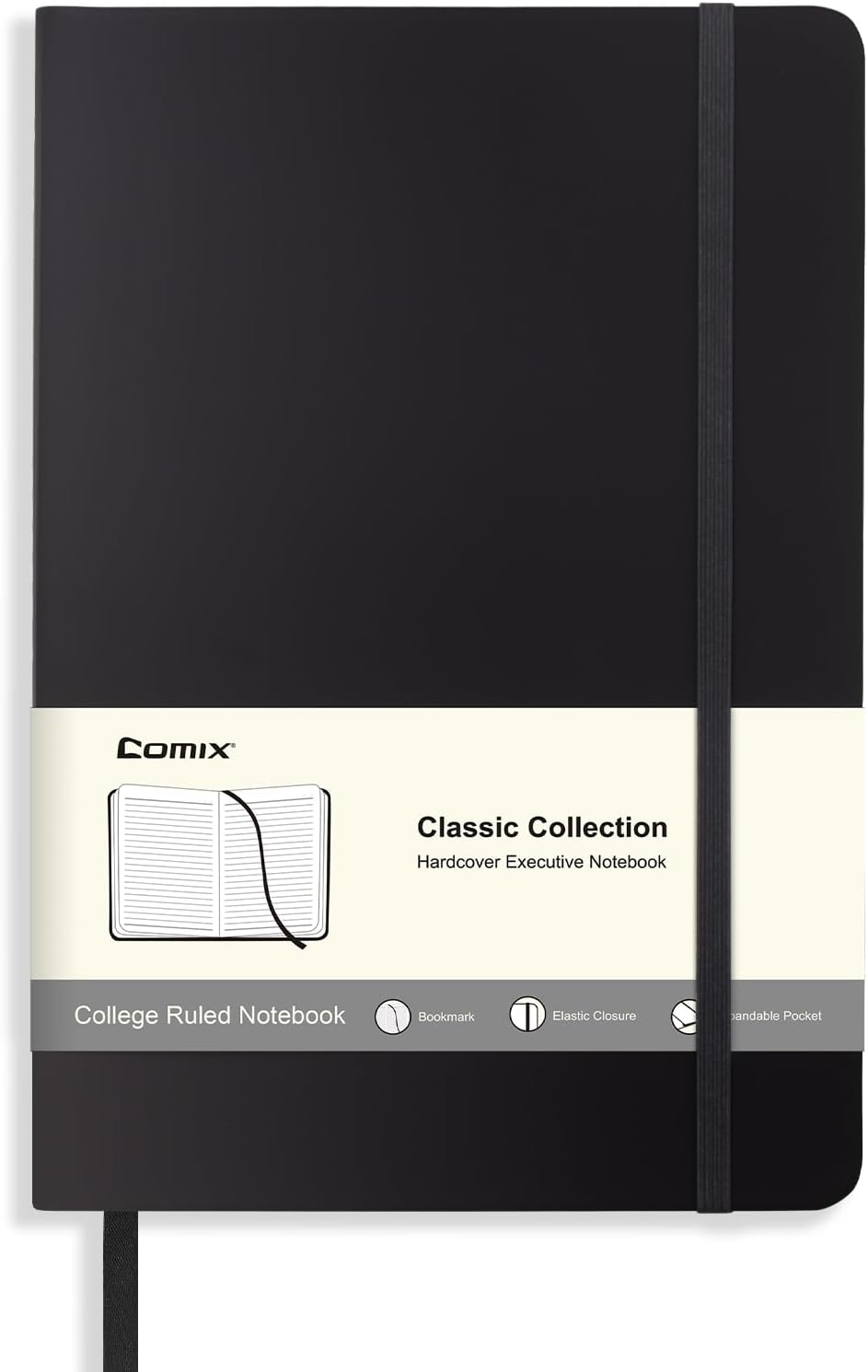 Comix A5 Hardcover Lined Journal Notebook, 240 Pages
