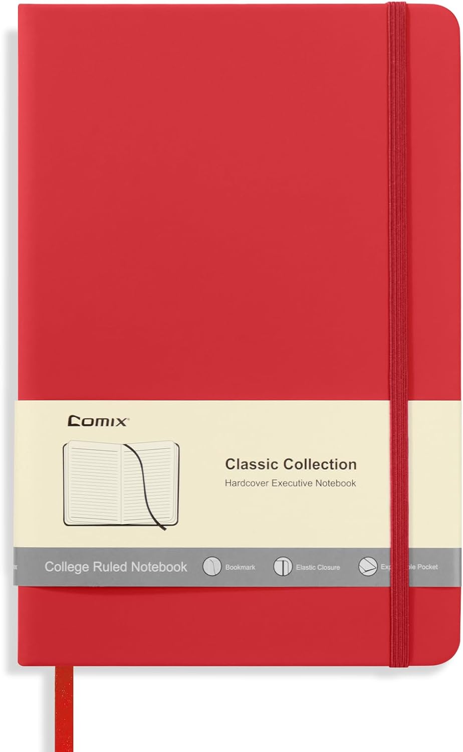 Comix A5 Hardcover Lined Journal Notebook, 240 Pages