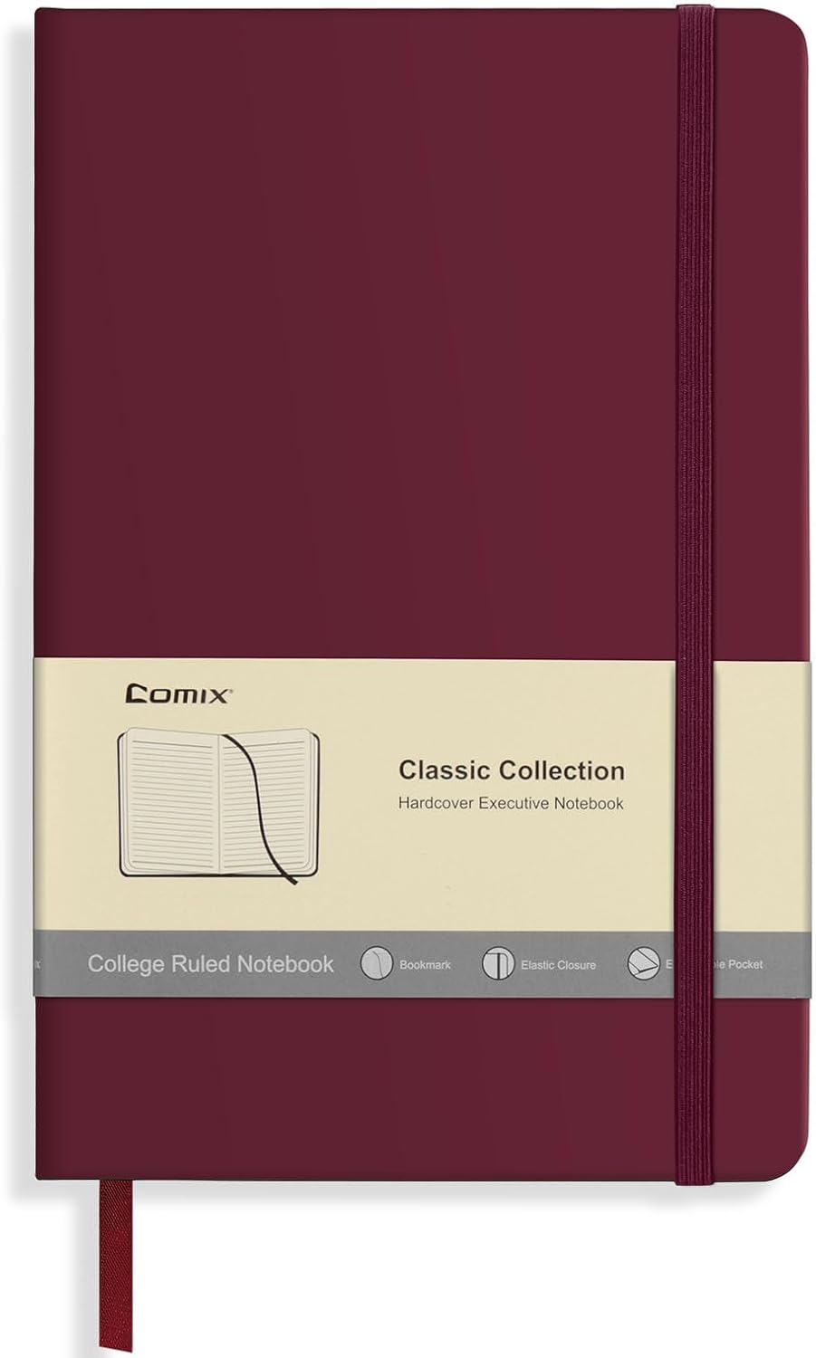 Comix A5 Hardcover Lined Journal Notebook, 240 Pages