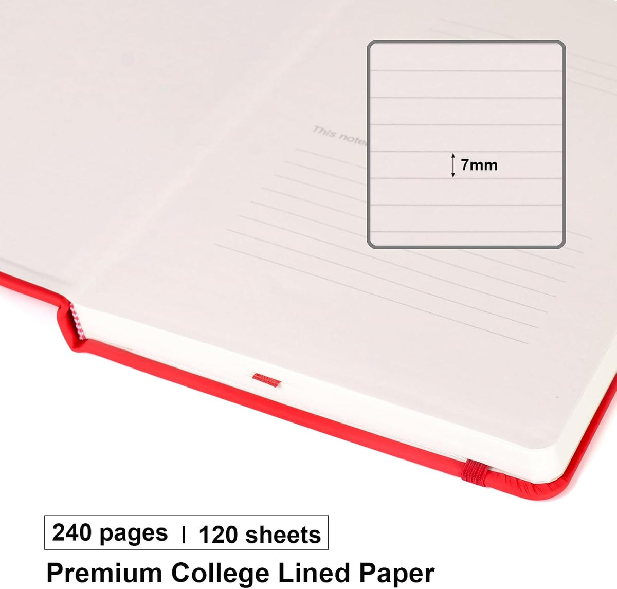 Comix A5 Hardcover Lined Journal Notebook, 240 Pages