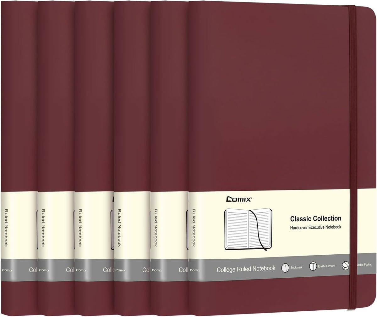 Comix A5 Hardcover Lined Journal Notebook, 240 Pages
