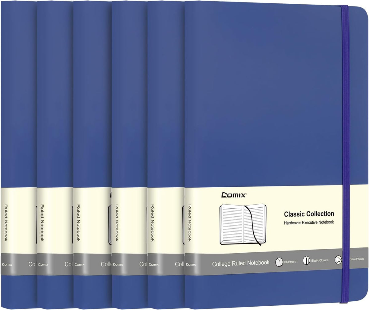 Comix A5 Hardcover Lined Journal Notebook, 240 Pages