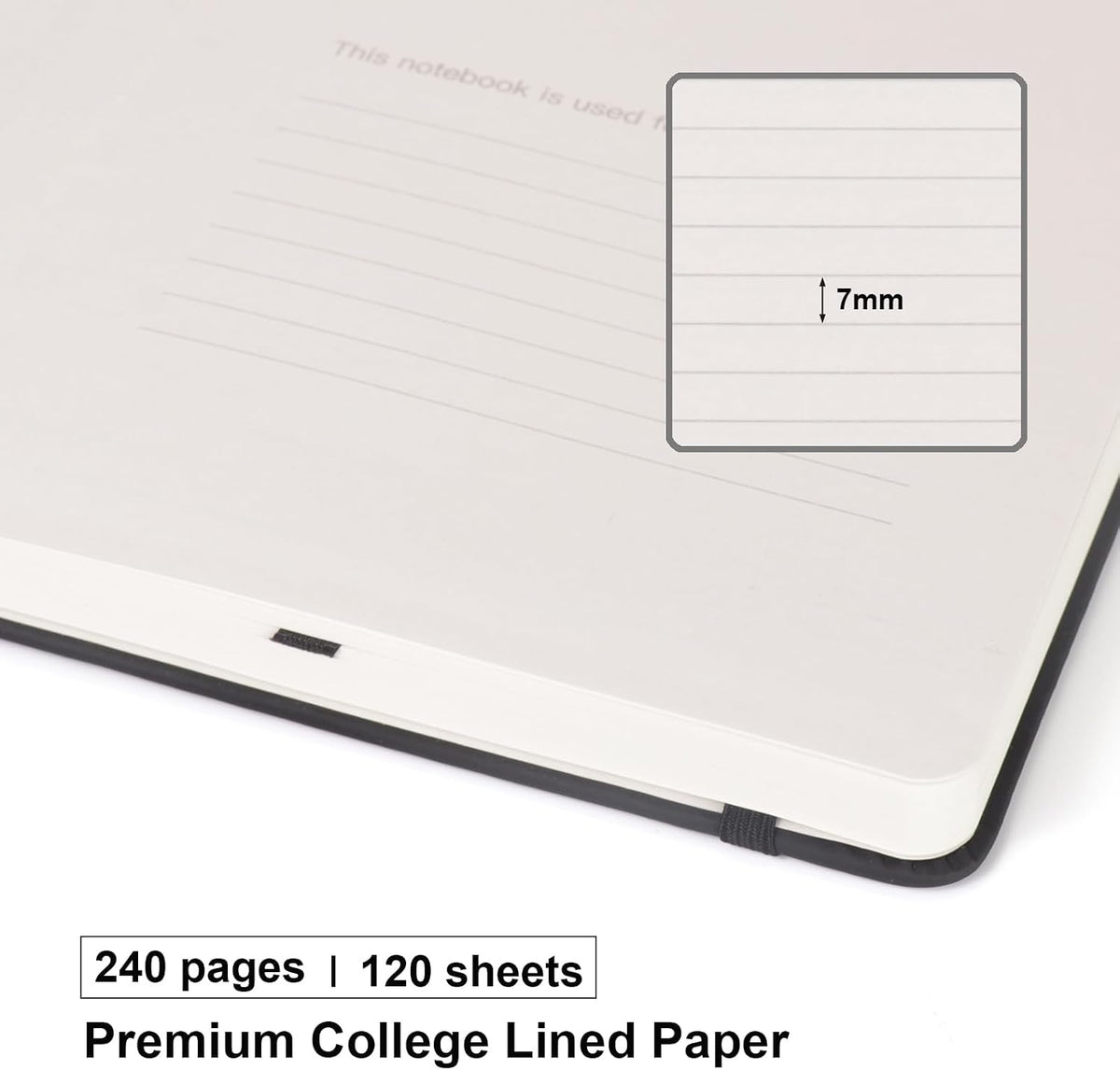 Comix A5 Hardcover Lined Journal Notebook, 240 Pages