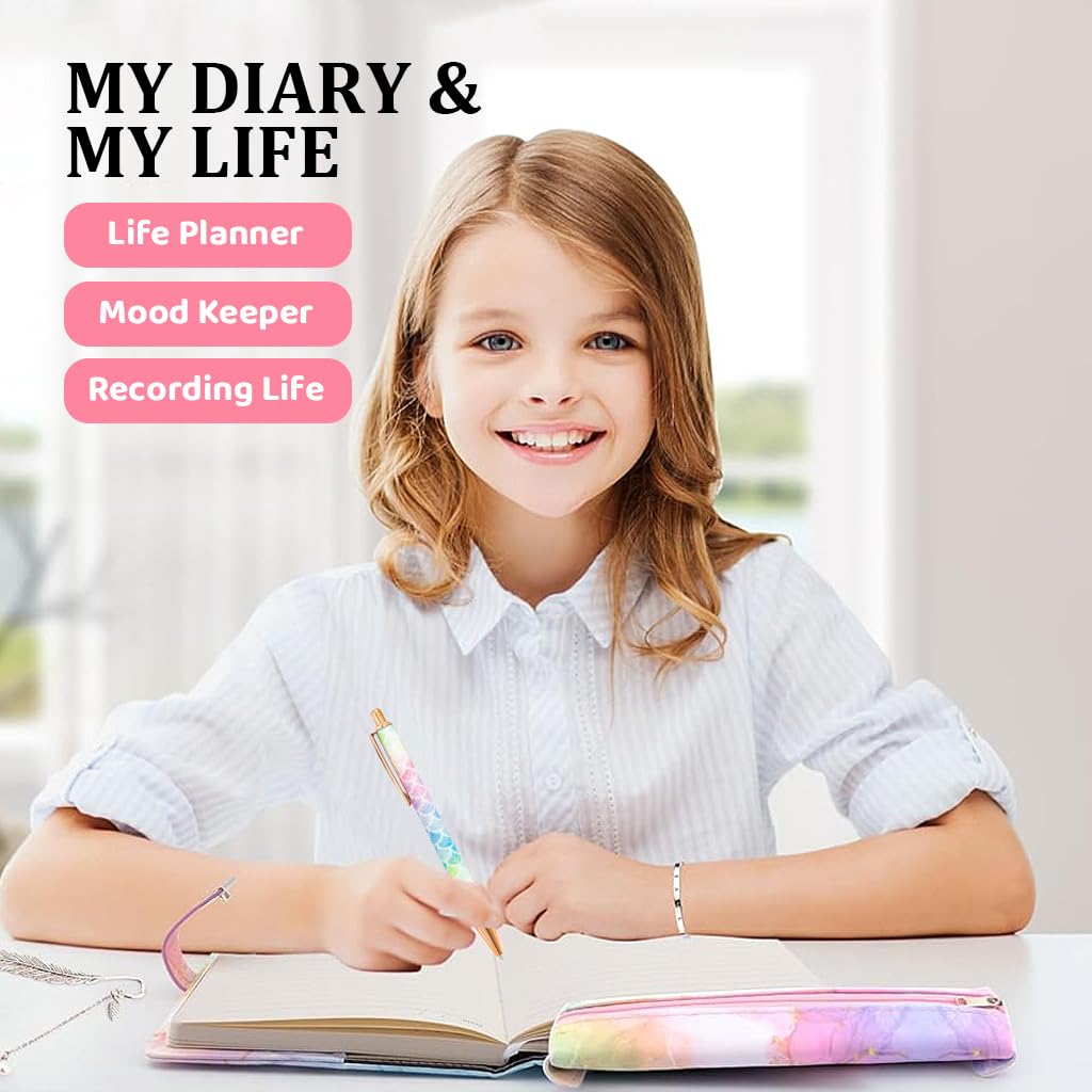 Climberty Aesthetic Diary With Lock — A5 PU Leather Journal Set