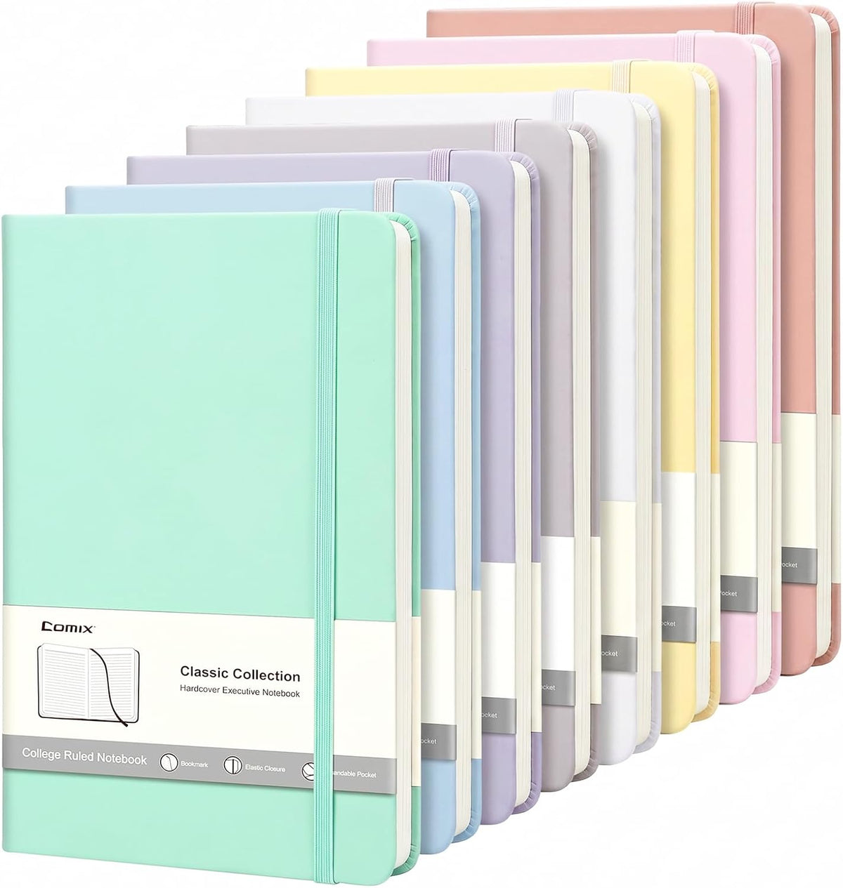 Comix A5 Hardcover Lined Journal Notebook, 240 Pages