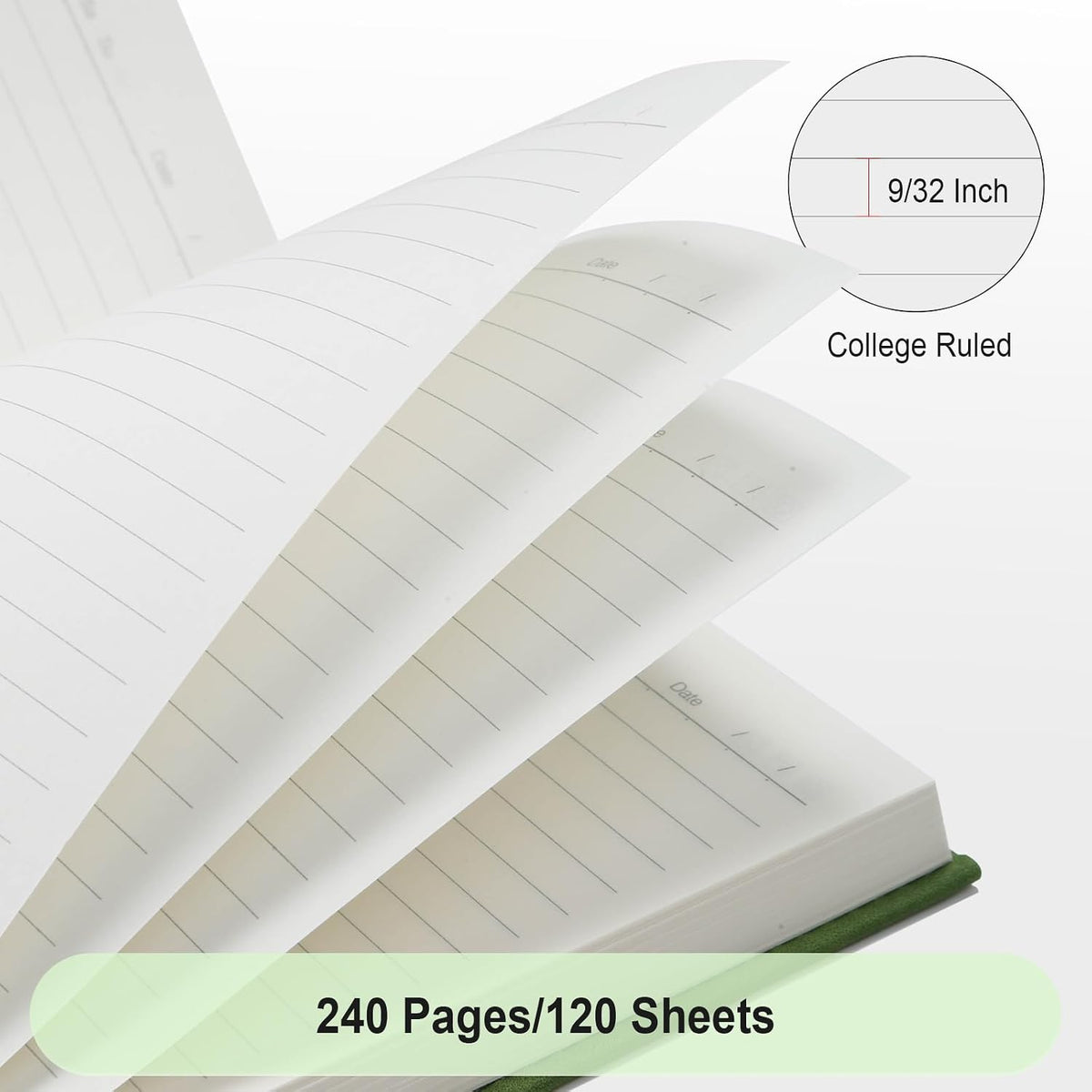 Comix A5 Hardcover Lined Journal Notebook, 240 Pages