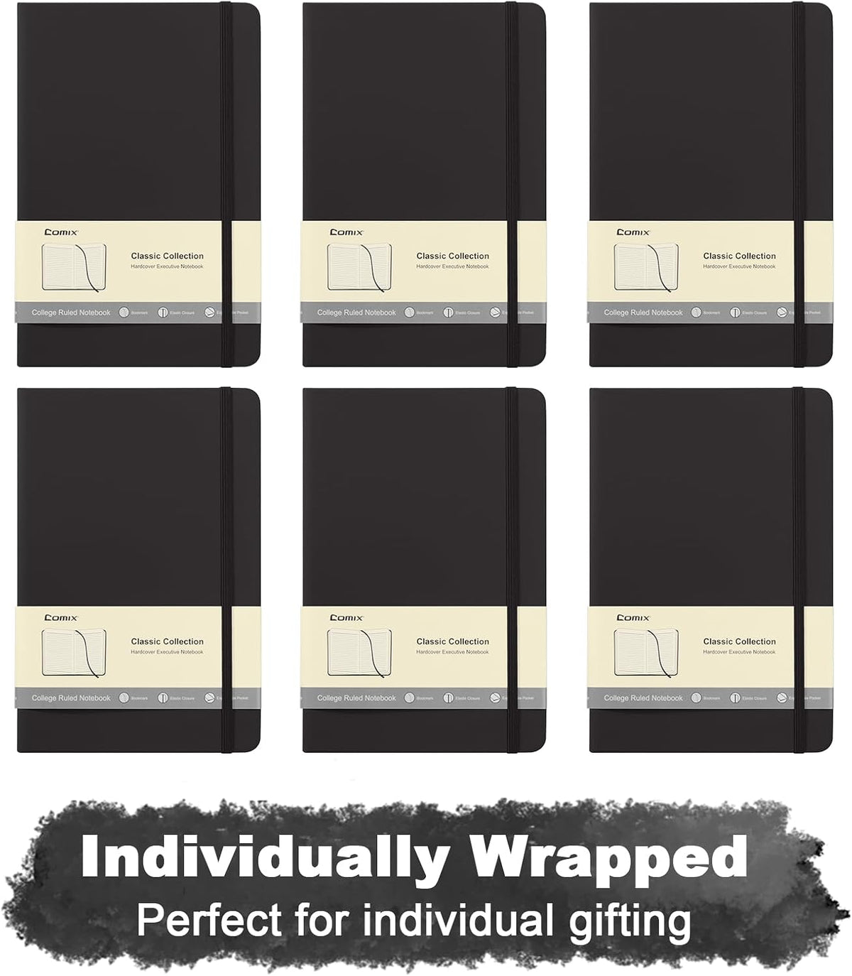 Comix A5 Hardcover Lined Journal Notebook, 240 Pages