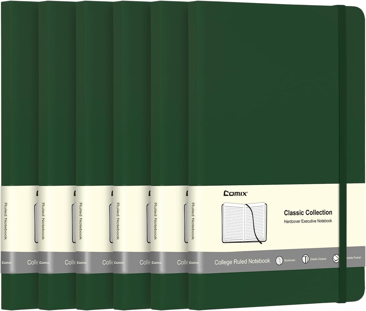 Comix A5 Hardcover Lined Journal Notebook, 240 Pages