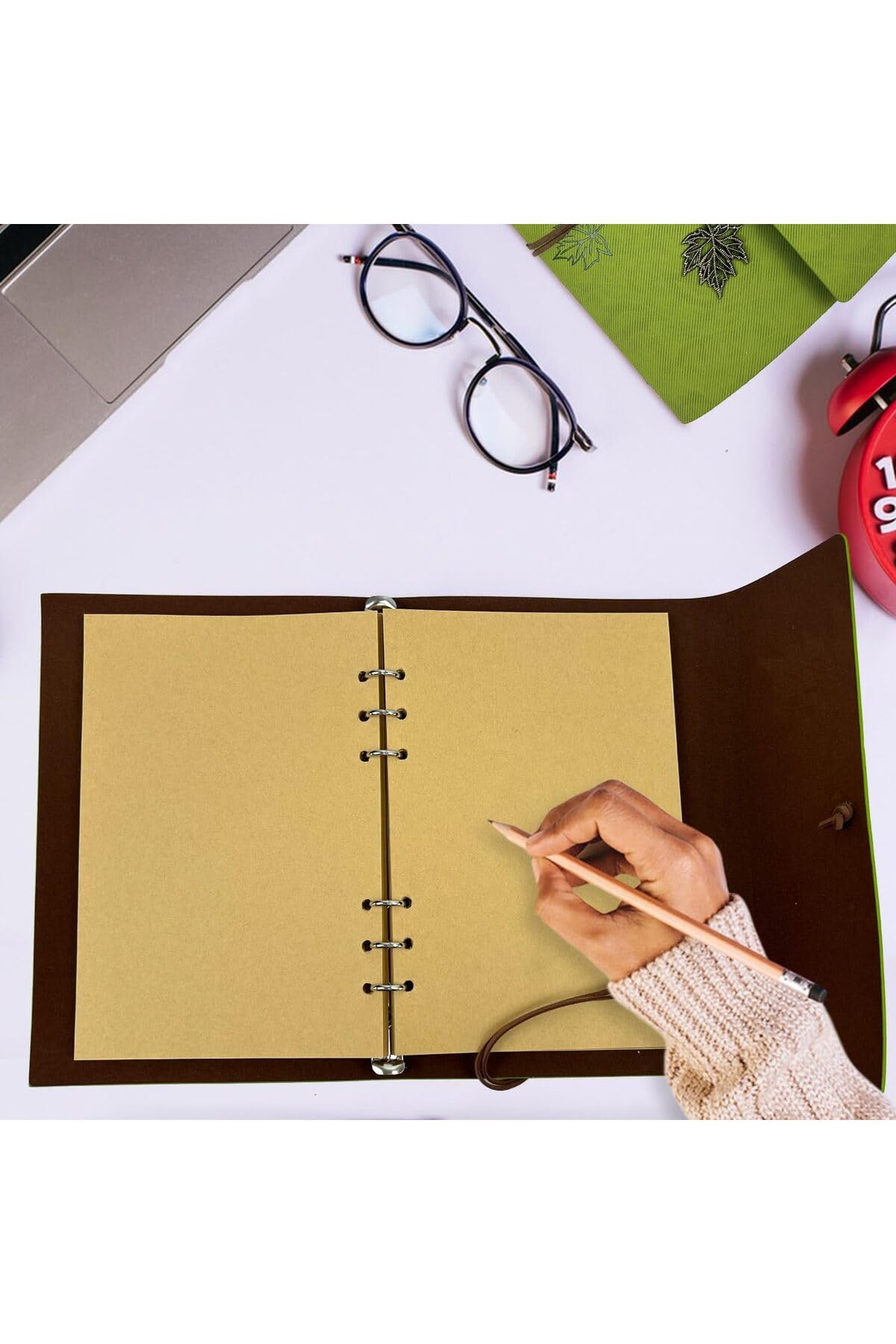 SODEF Handmade Leather Journal & Pen Set