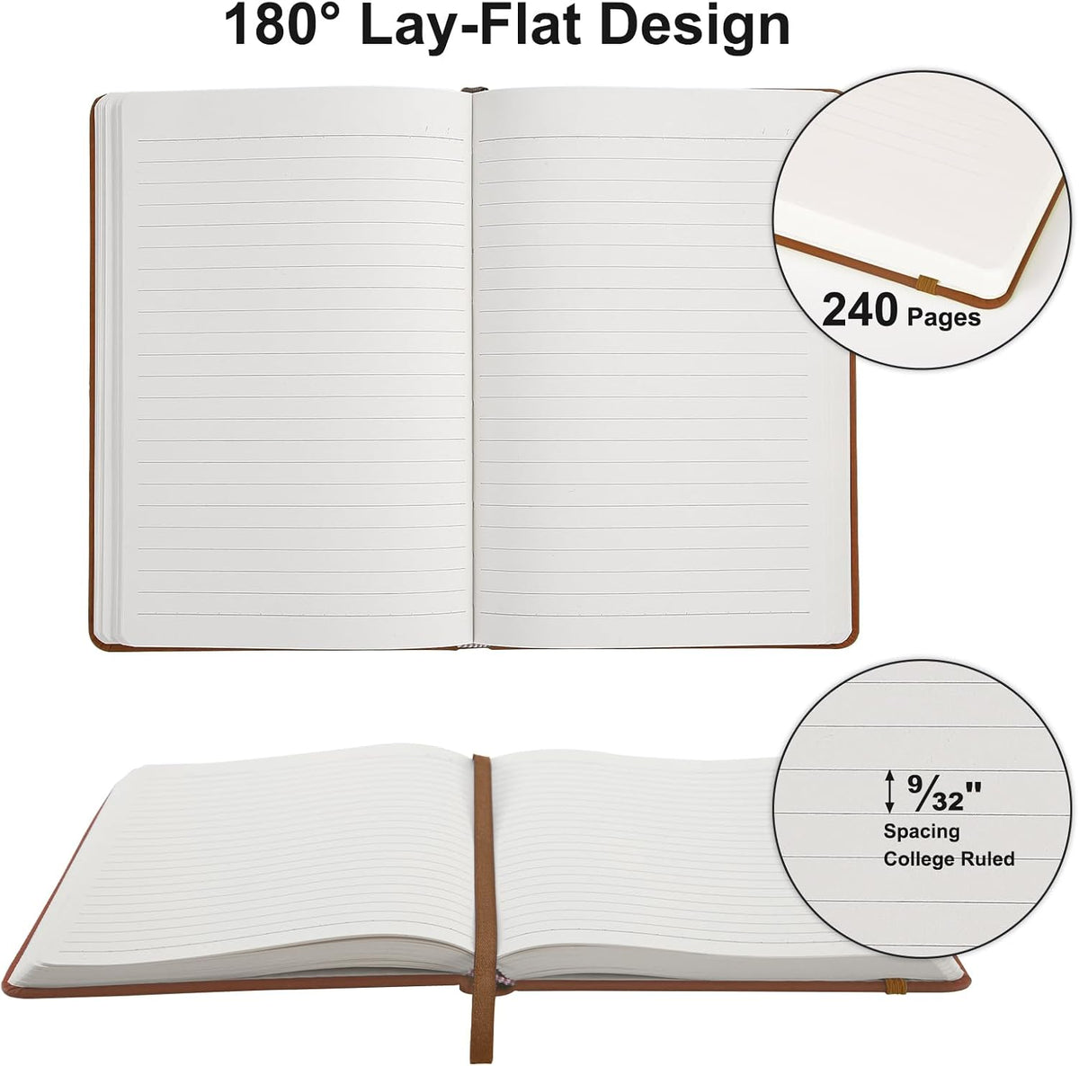 Comix A5 Hardcover Lined Journal Notebook, 240 Pages