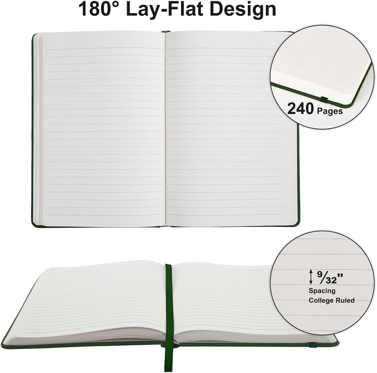 Comix A5 Hardcover Lined Journal Notebook, 240 Pages