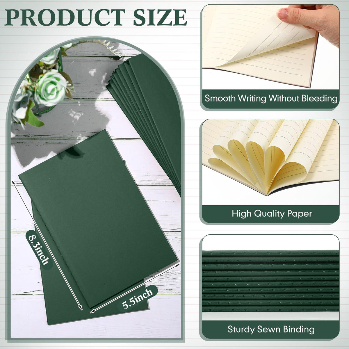 Sabary A5 Kraft Notebook Journals, Bulk Pack