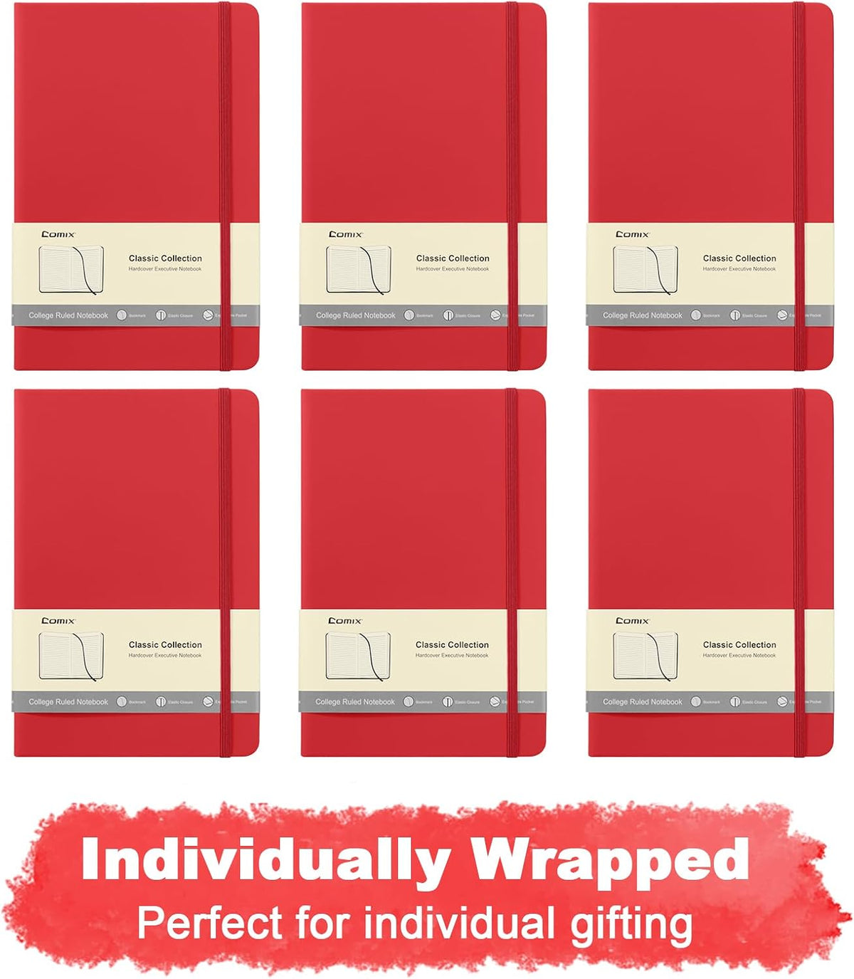 Comix A5 Hardcover Lined Journal Notebook, 240 Pages