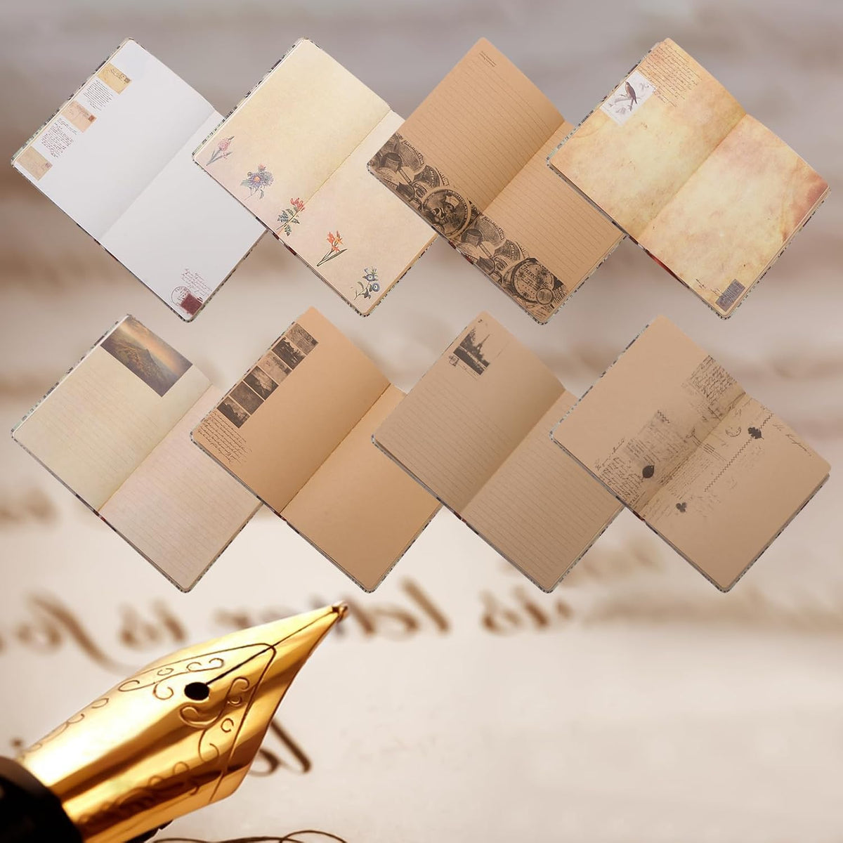 SaFeHoM 212-Piece Vintage Scrapbook & Journal Set