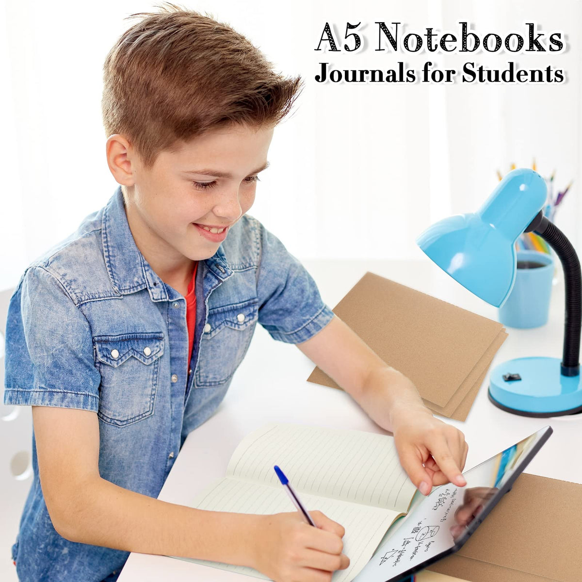 Sabary A5 Kraft Notebook Journals, Bulk Pack