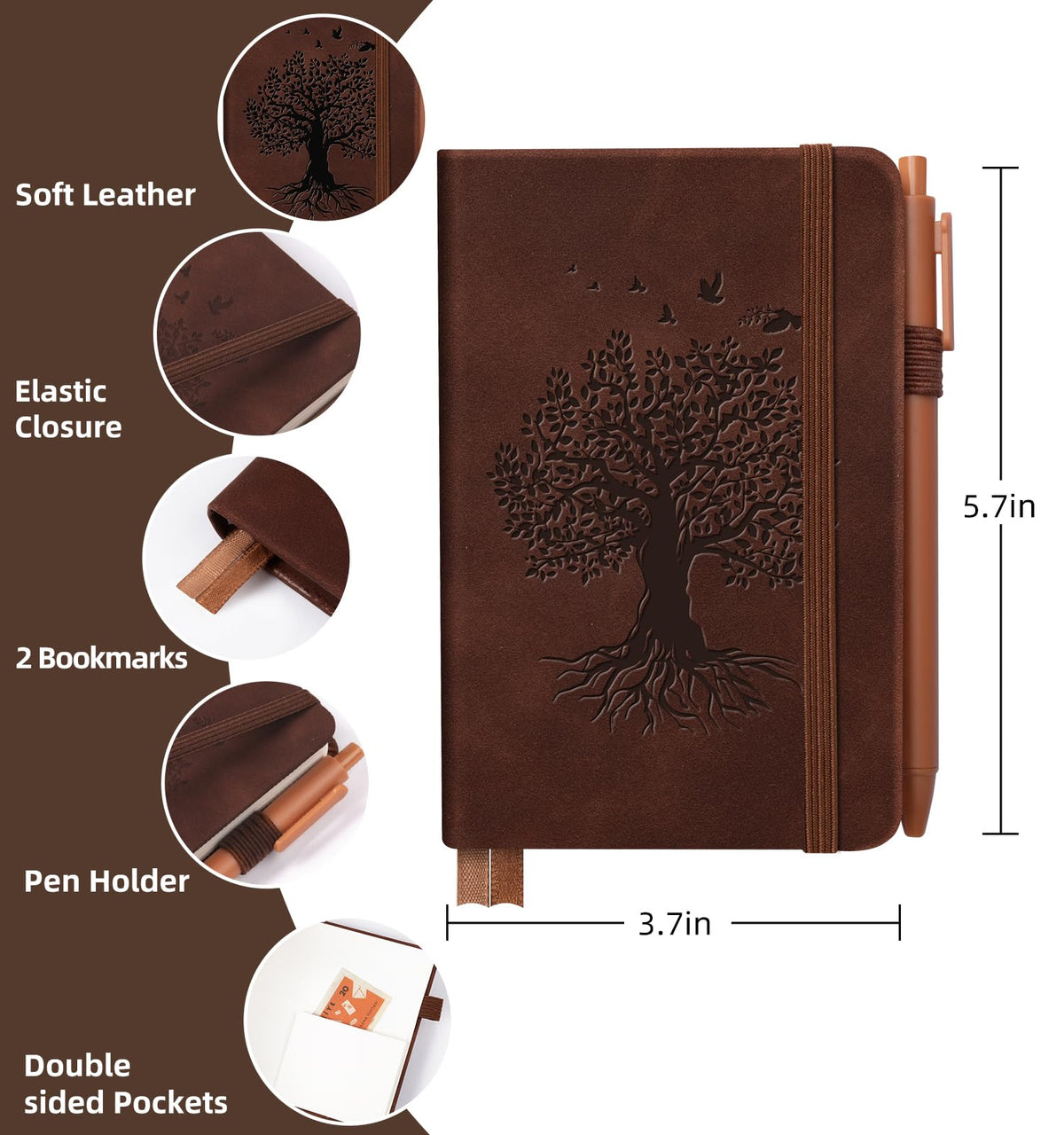 ALKALO A6 Pocket Notebooks, 15-Pack, 120 Pages Each