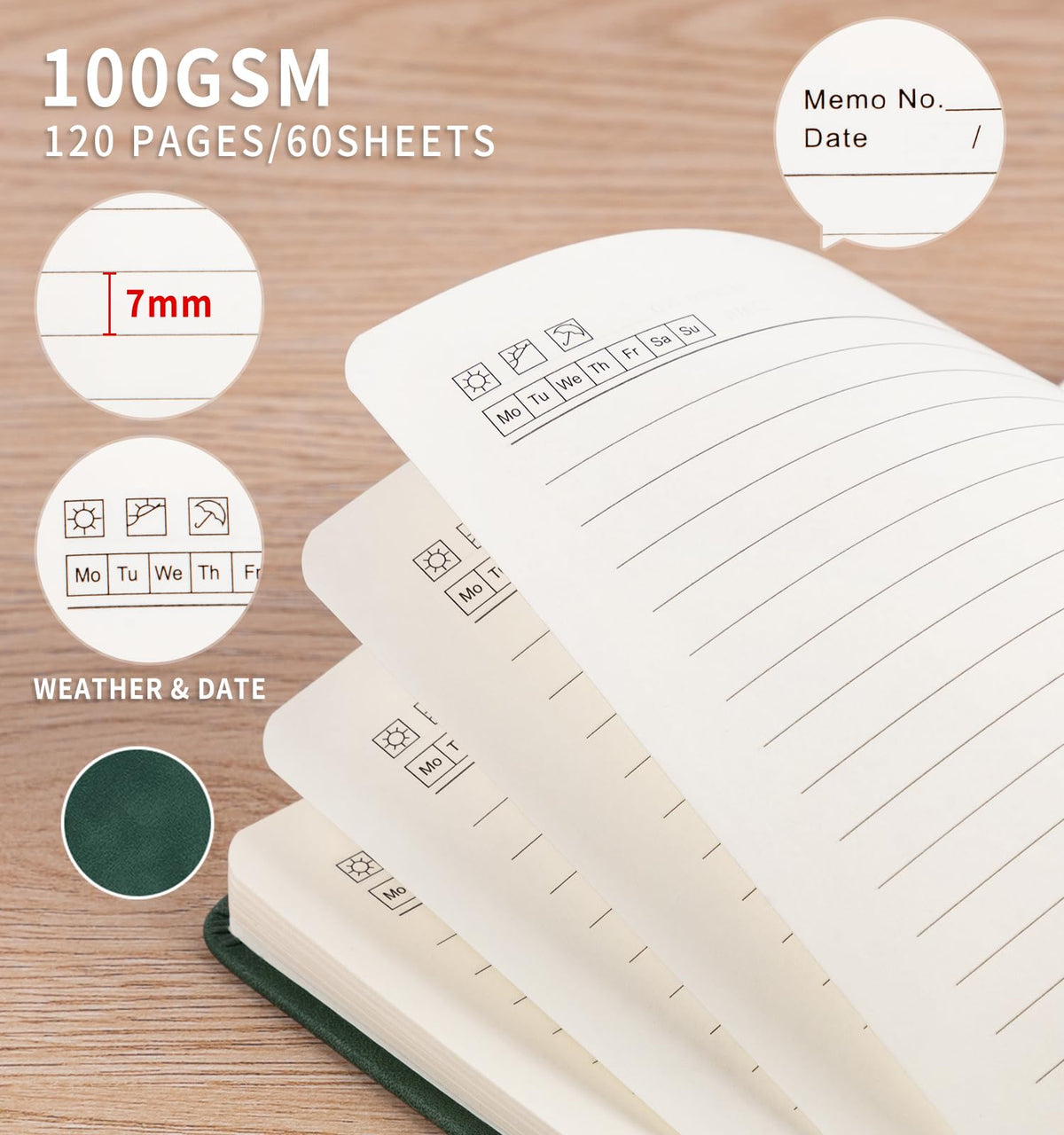 ALKALO A6 Pocket Notebooks, 15-Pack, 120 Pages Each