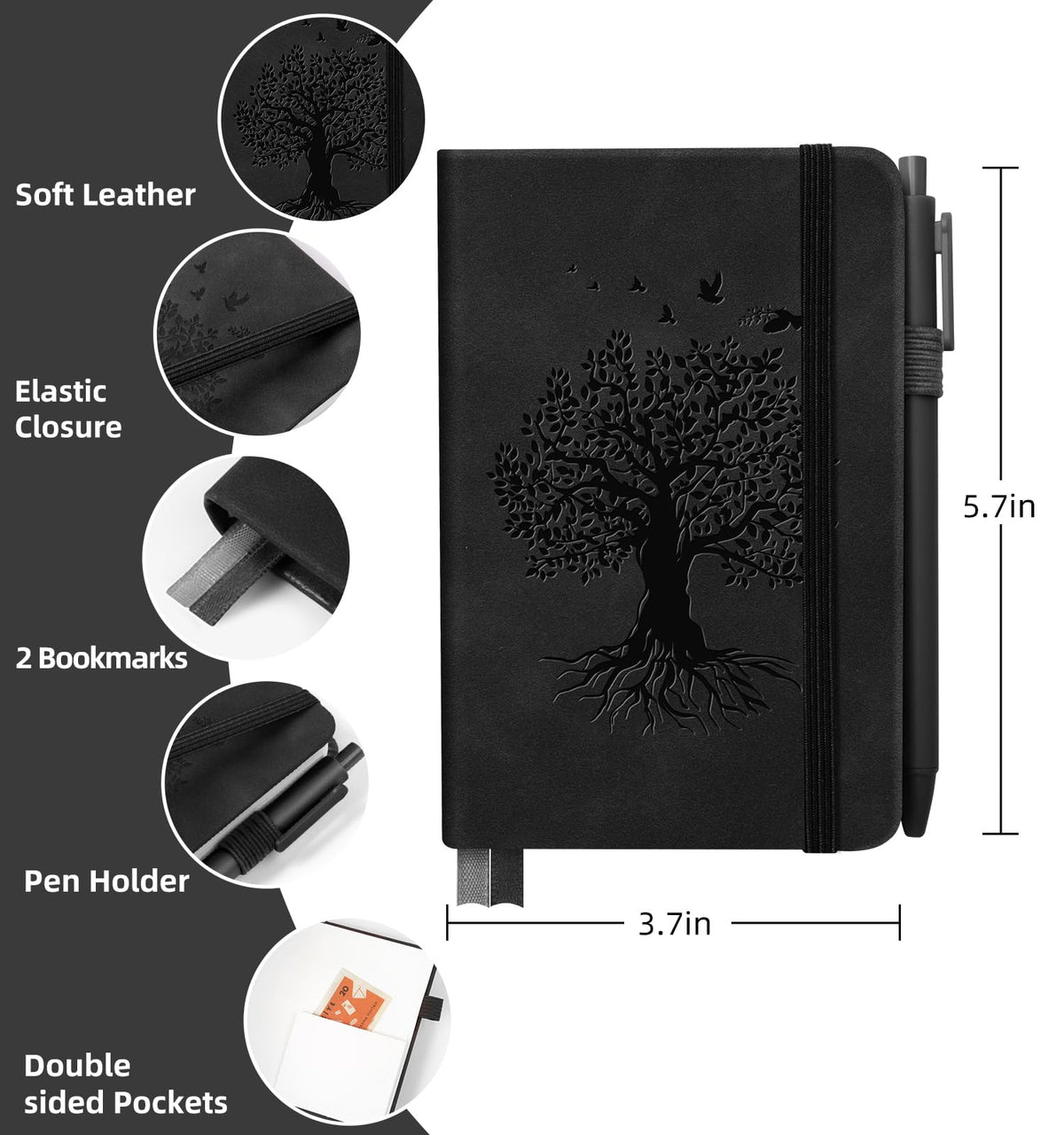 ALKALO A6 Pocket Notebooks, 15-Pack, 120 Pages Each