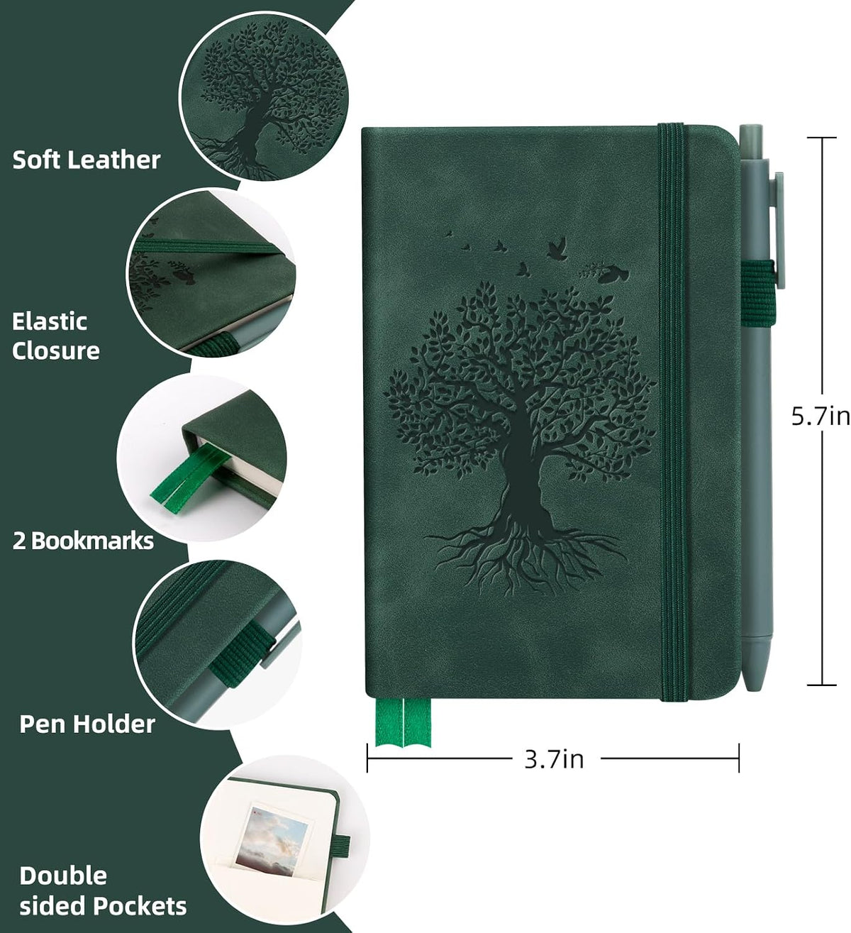 ALKALO A6 Pocket Notebooks, 15-Pack, 120 Pages Each