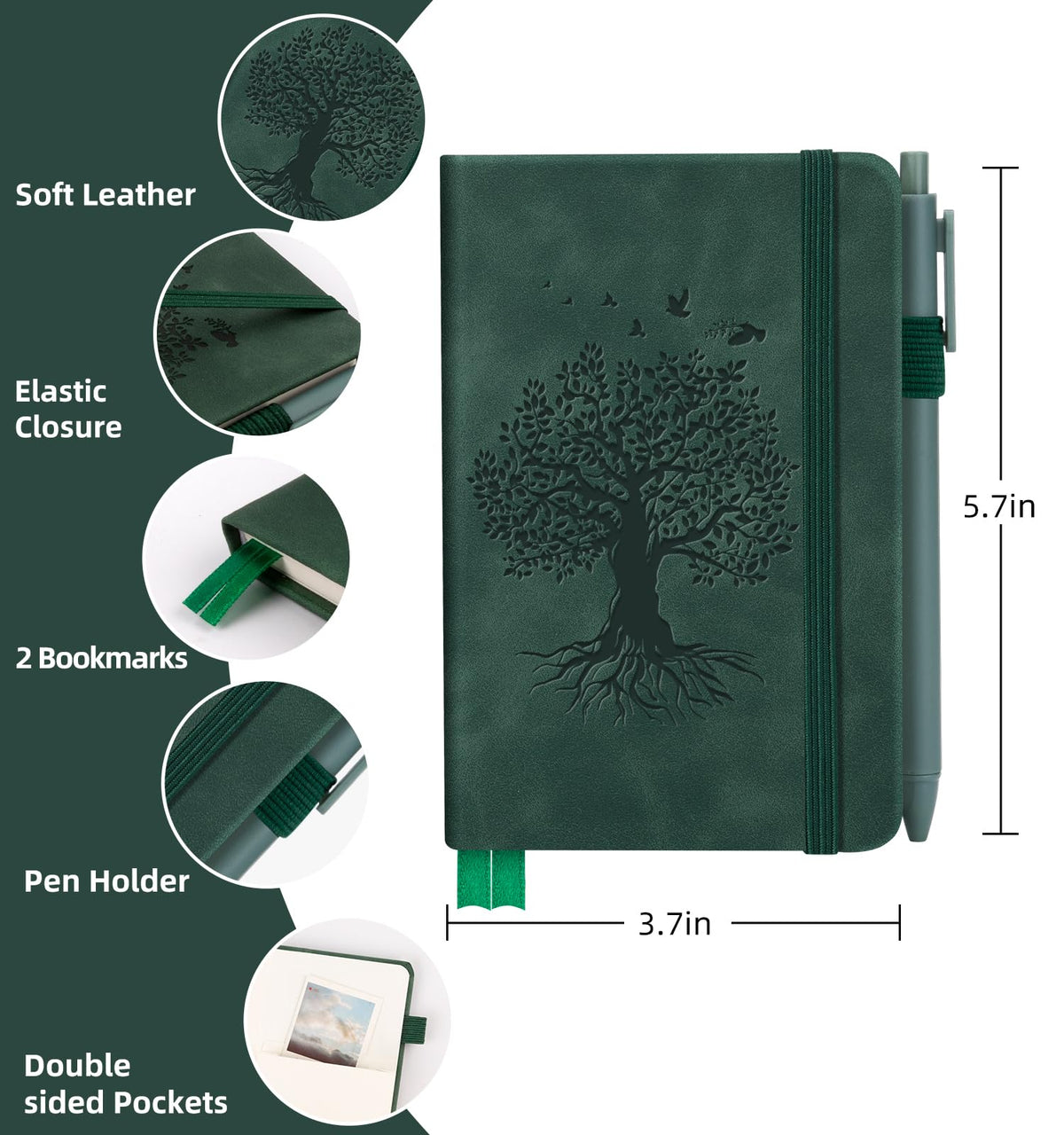 ALKALO A6 Pocket Notebooks, 15-Pack, 120 Pages Each