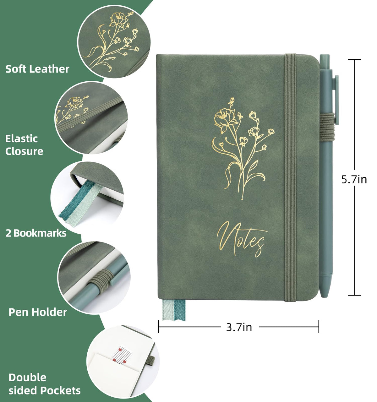 ALKALO A6 Pocket Notebooks, 15-Pack, 120 Pages Each
