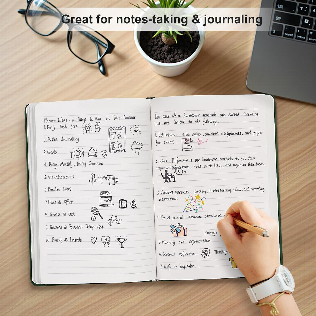 Comix A5 Hardcover Lined Journal Notebook, 240 Pages