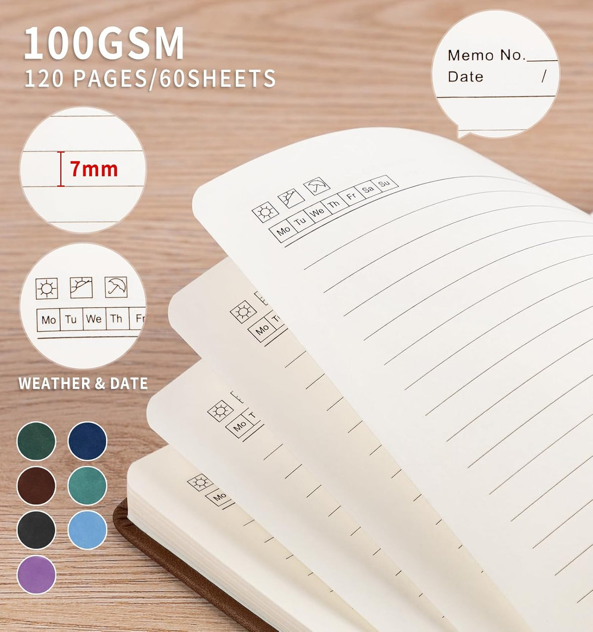 ALKALO A6 Pocket Notebooks, 15-Pack, 120 Pages Each
