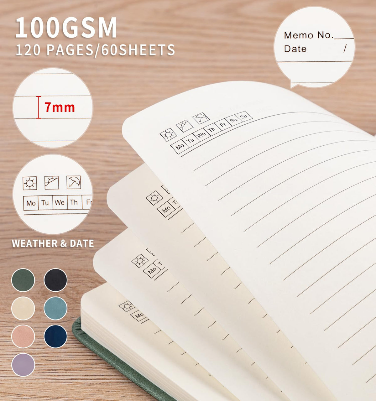 ALKALO A6 Pocket Notebooks, 15-Pack, 120 Pages Each