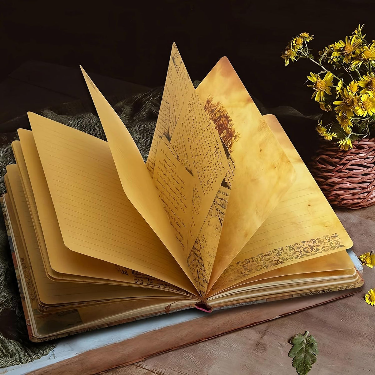SaFeHoM 212-Piece Vintage Scrapbook & Journal Set