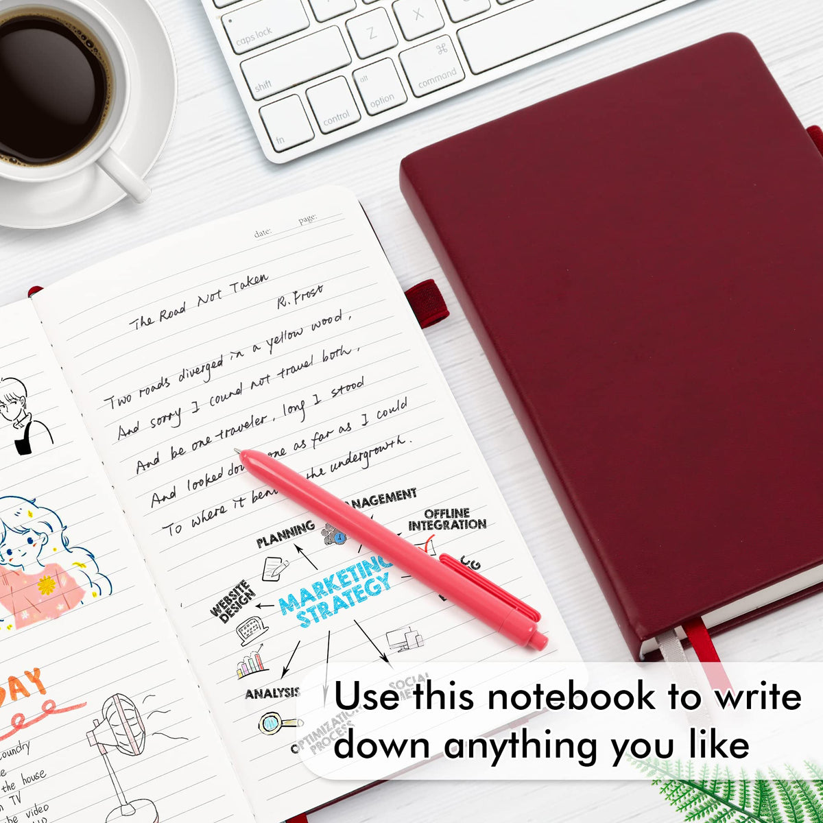 feela 24-Pack Hardcover Lined Journal Notebooks