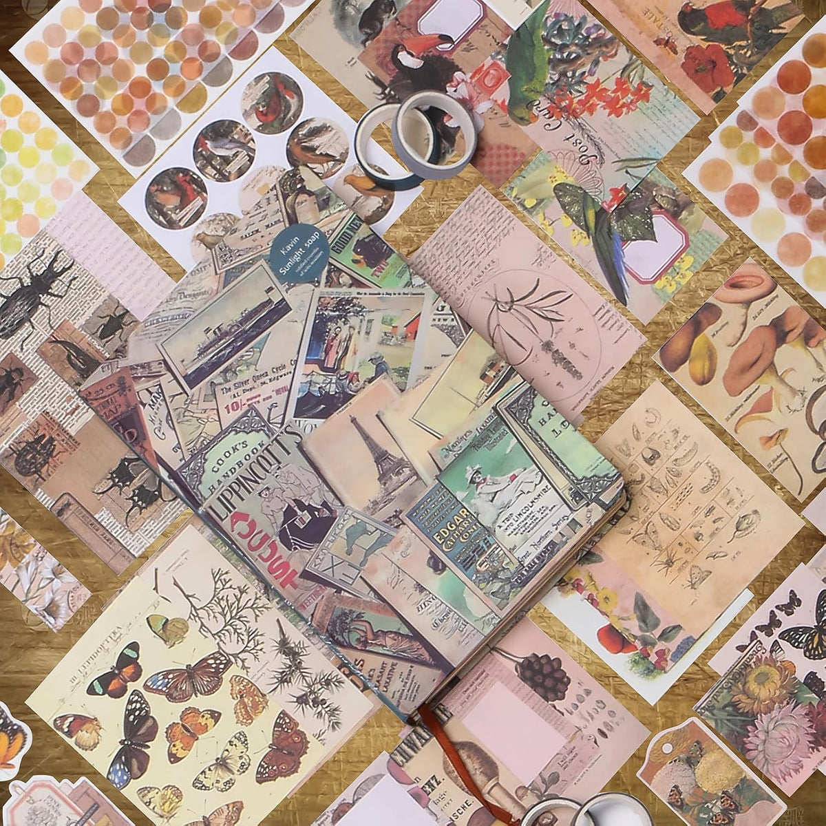 SaFeHoM 212-Piece Vintage Scrapbook & Journal Set