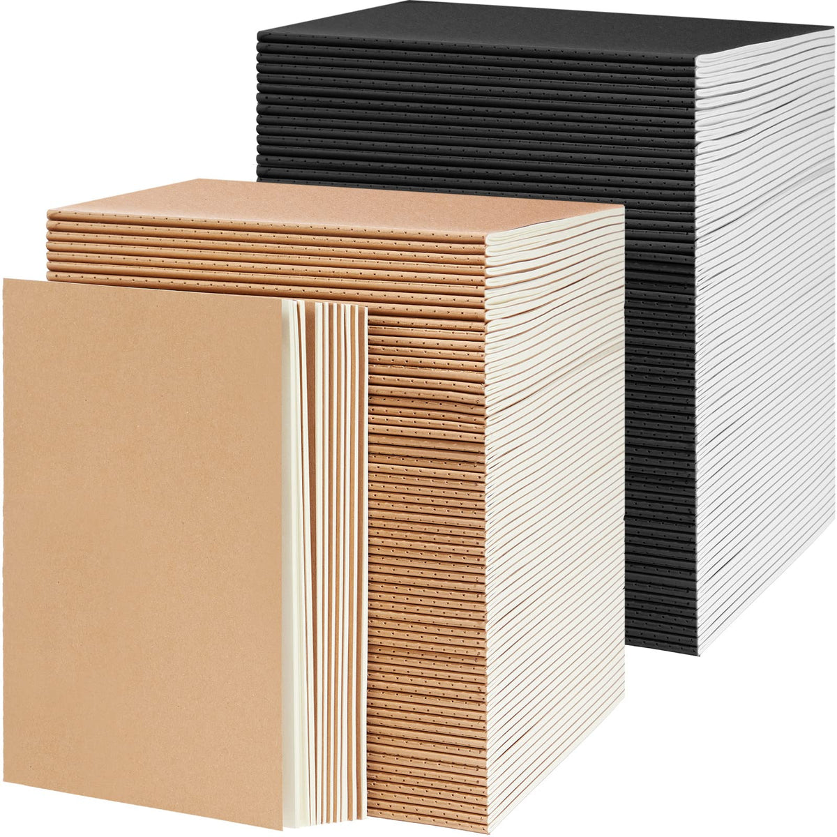 Sabary A5 Kraft Notebook Journals, Bulk Pack