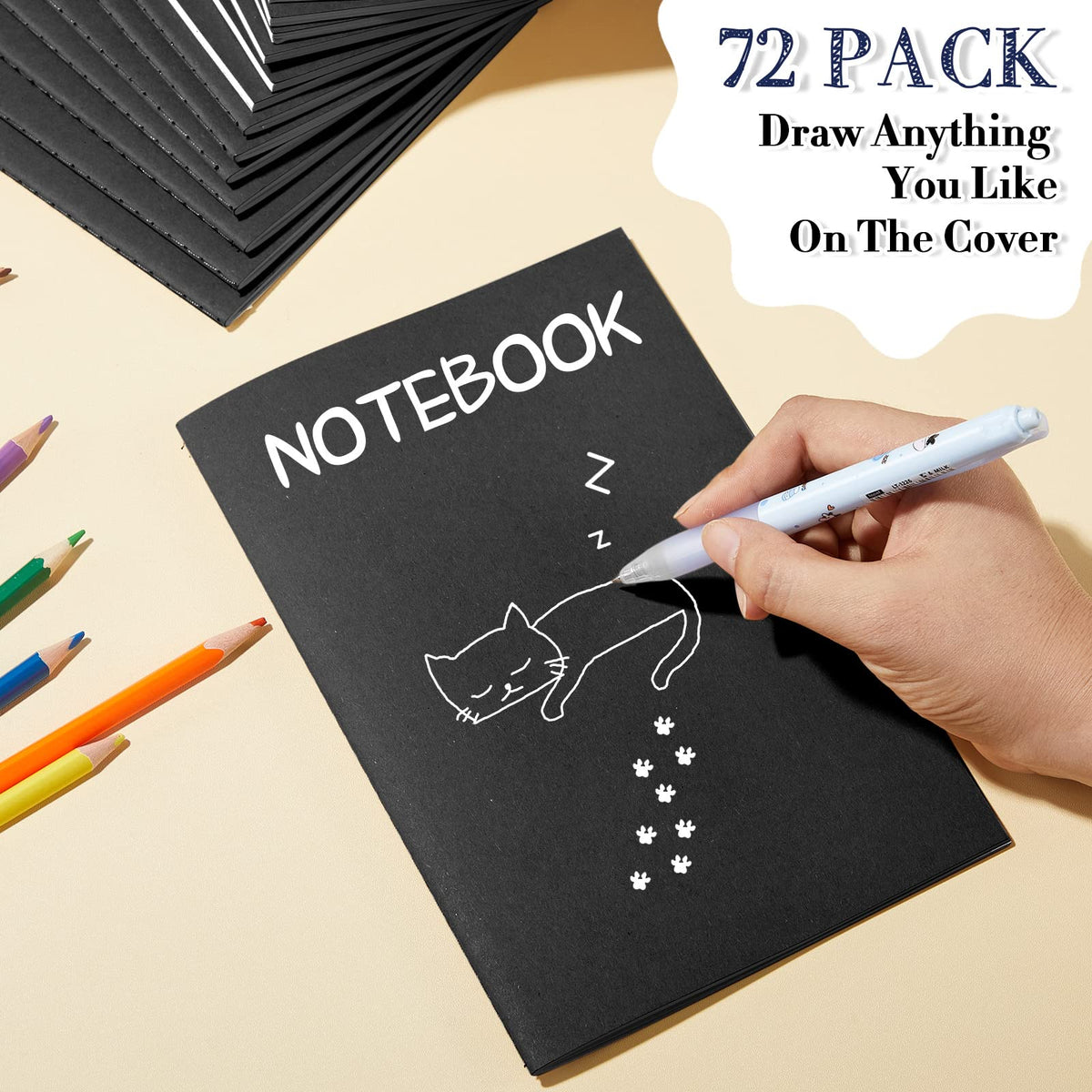 Sabary A5 Kraft Notebook Journals, Bulk Pack